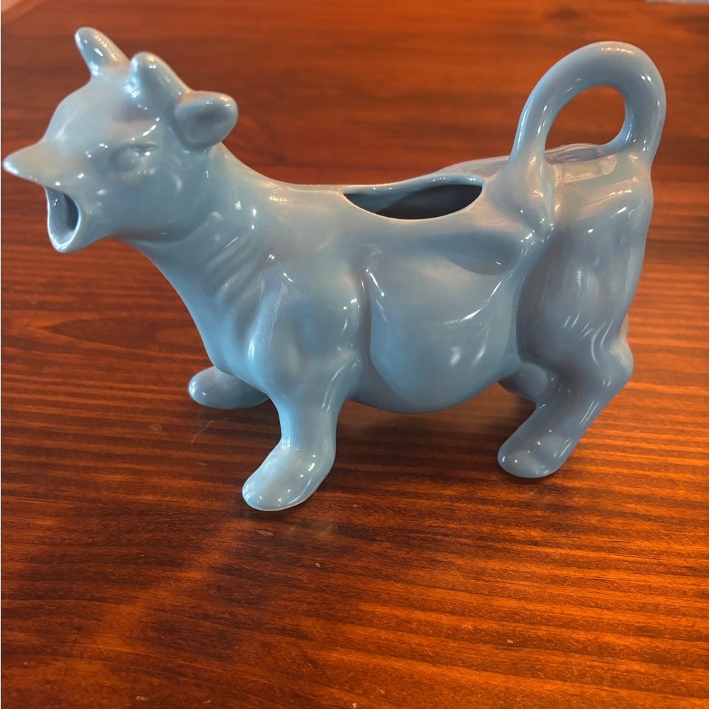 Porcelain Blue Cow Creamer Farmhouse Country